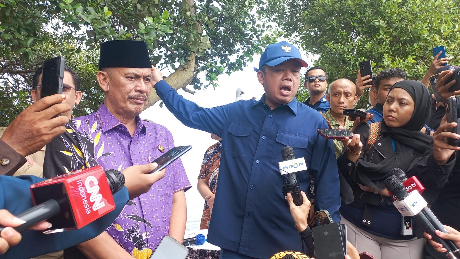 Menteri ATR-BPN Batalkan 50 SGHB Pagar Laut di Desa Kohod Kab Tangeran. (Candra-Disway)