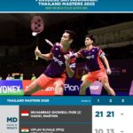 Ganda Putra Indonesia Tampil Dominan di Thailand Masters 2025