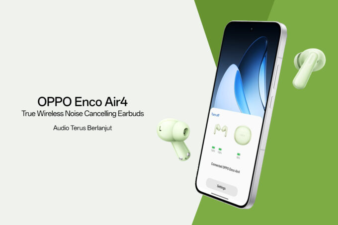 OPPO Enco Air4 menawarkan ANC 32 dB, driver 12,4 mm, dan baterai hingga 43 jam