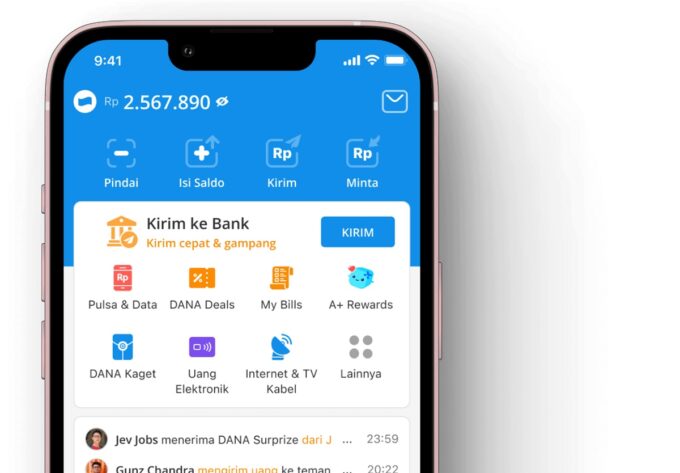 Cara pinjam uang di DANA