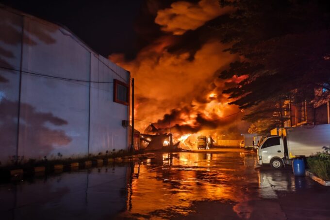 Kebakaran Gudang Dishub Kabupaten Bekasi