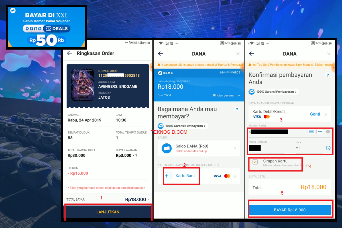 Bayar Tiket Bioskop Pakai DANA.