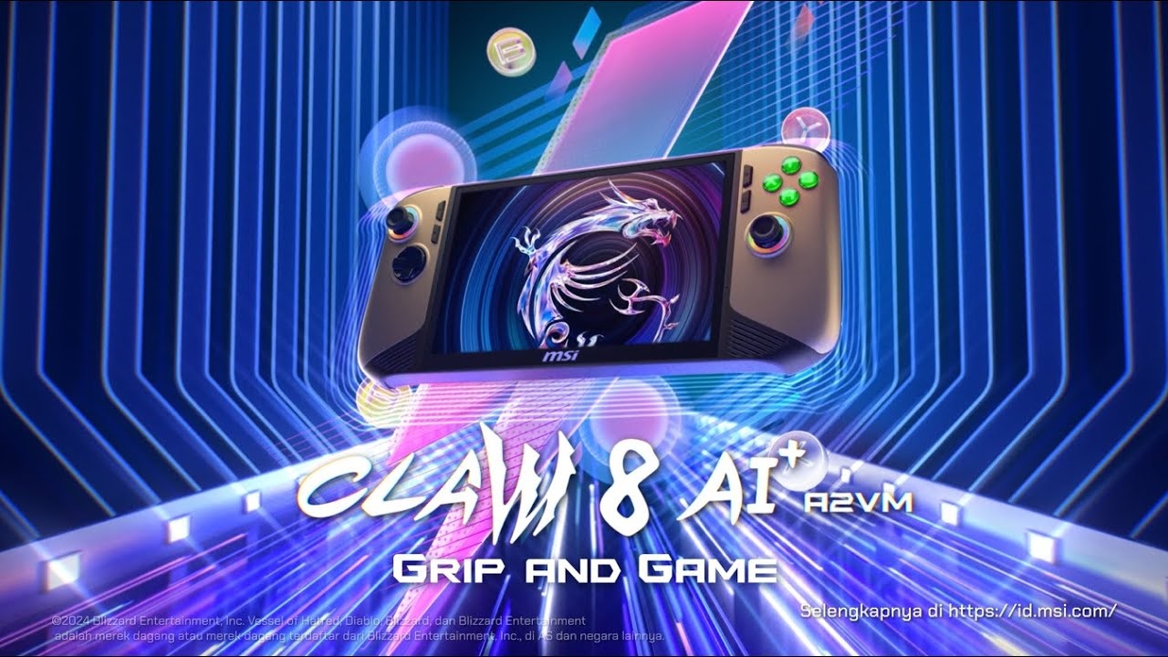 MSI Claw 8 AI+ A2VM hadir dengan 2 port Thunderbolt 4, dukungan eGPU, dan pengisian cepat, menjadikannya gaming handheld terbaik di kelasnya