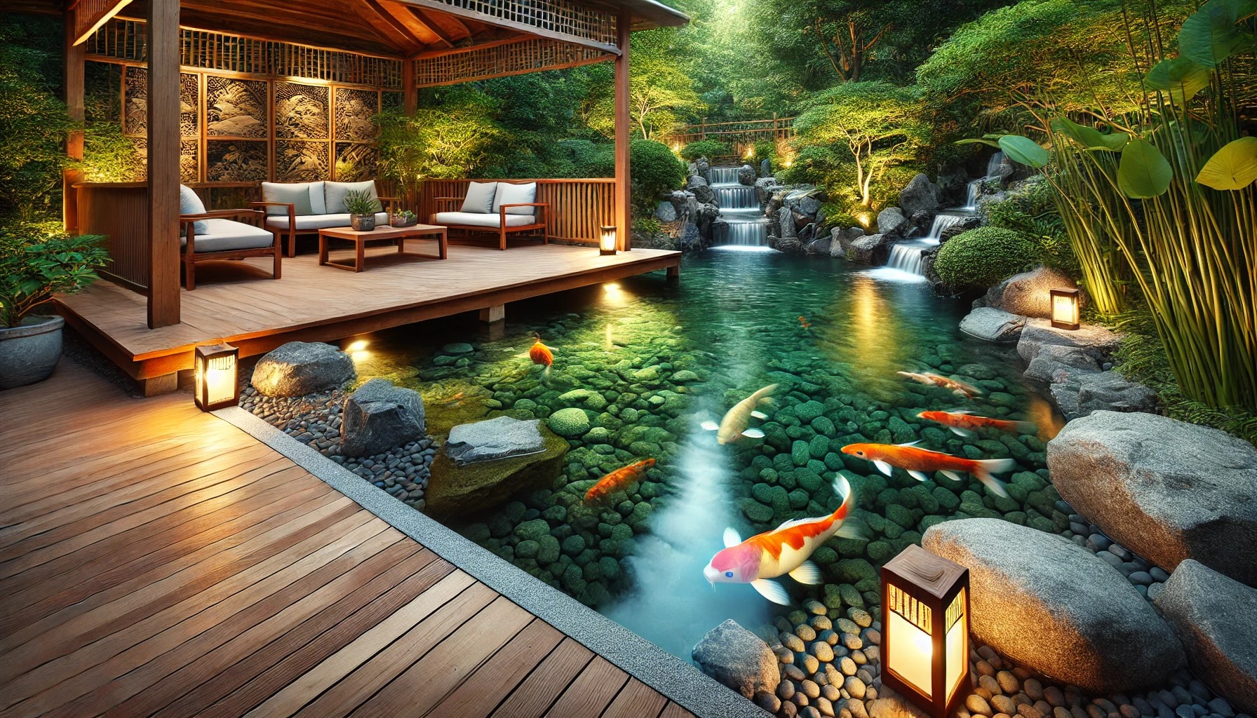 Desain Kolam Ikan Koi Minimalis