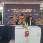 Konfrensi Pers Kasus Pembunuhan Disertai Mutilasi di Mapolresta Tangerang. (Rikhi Ferdian)