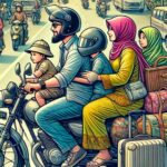 Foto ilustrasi mudik menggunakan motor
