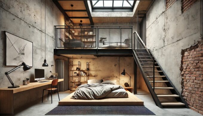 Desain Kamar Tidur Industrial Estetik dan Nyaman