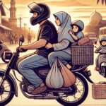 Foto ilustrasi mudik menggunakan motor