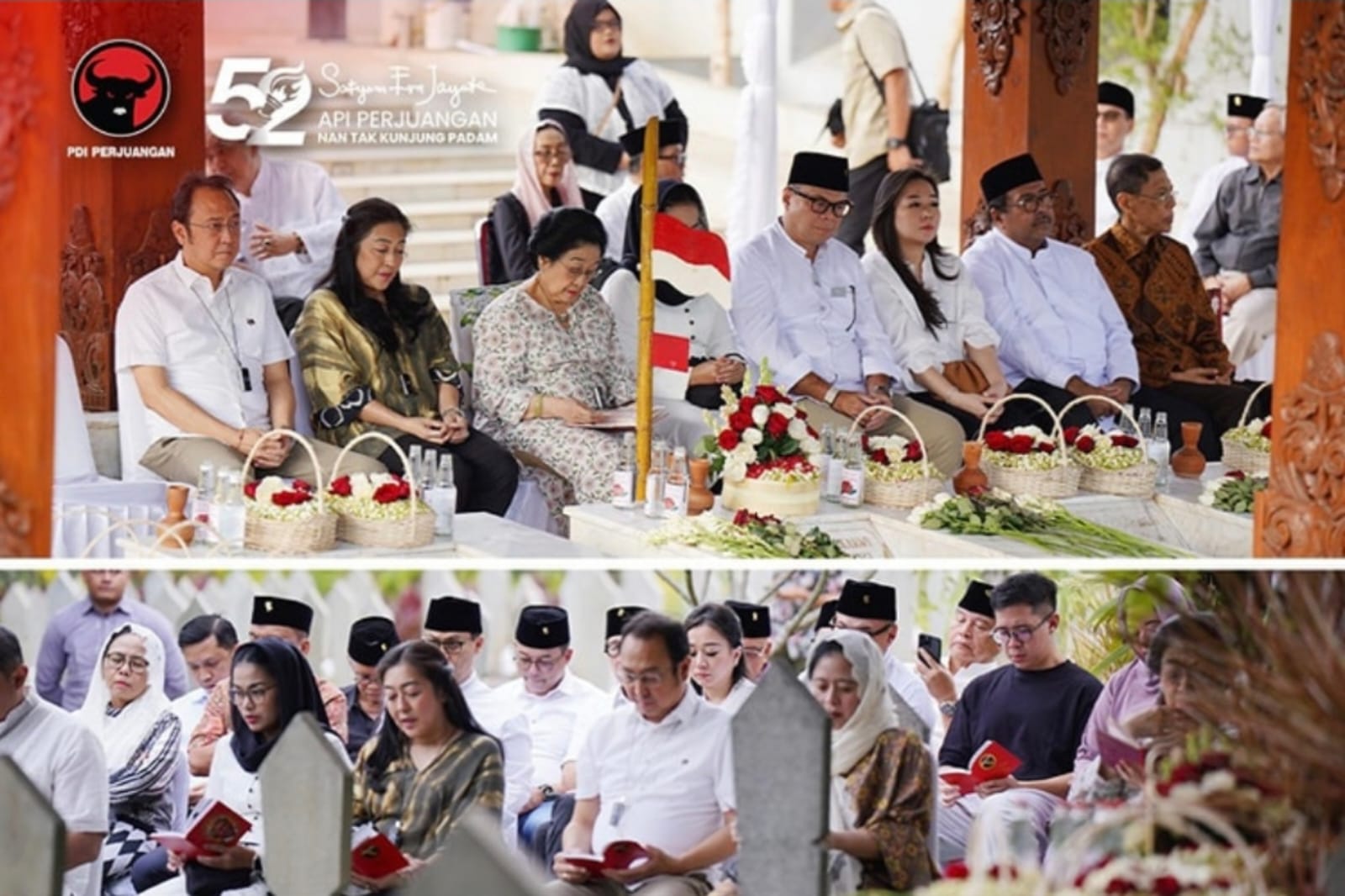 Megawati Soekarnoputri Tiba di Makam Soekarno bersama Keluarga