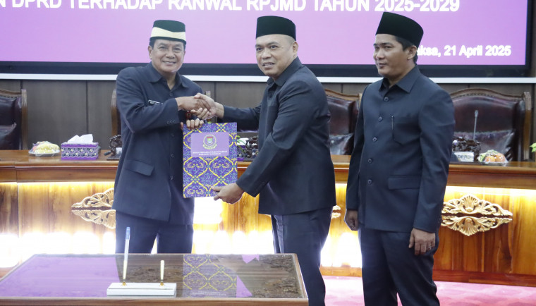 Penanandatanganan nota kesepakatan Rancangan Awal RPJMD Kabupaten Tangerang Tahun 2025-2029.