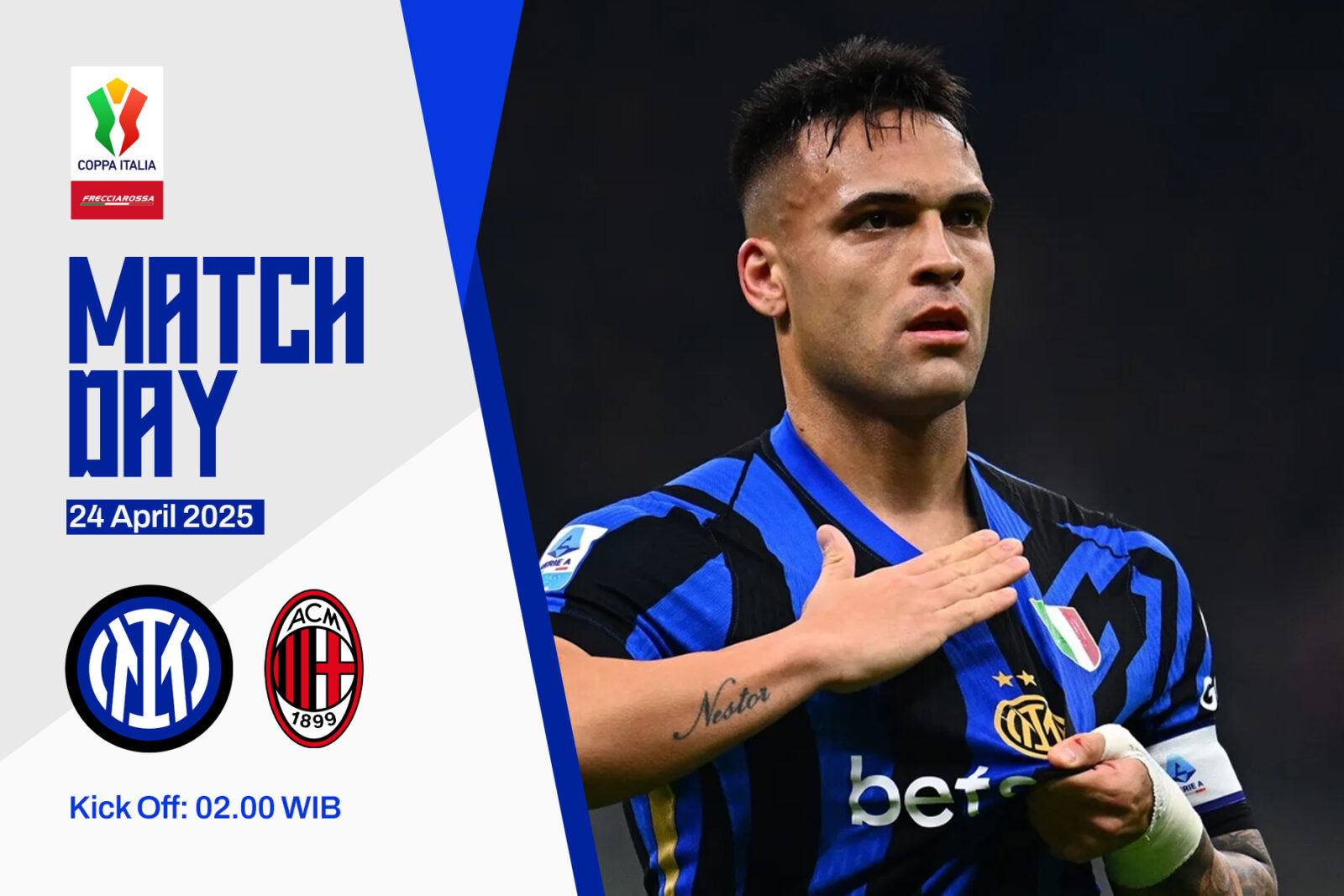 Pertandingan Liga Italia, Inter Milan Vs AC Milan, 24 April 2025