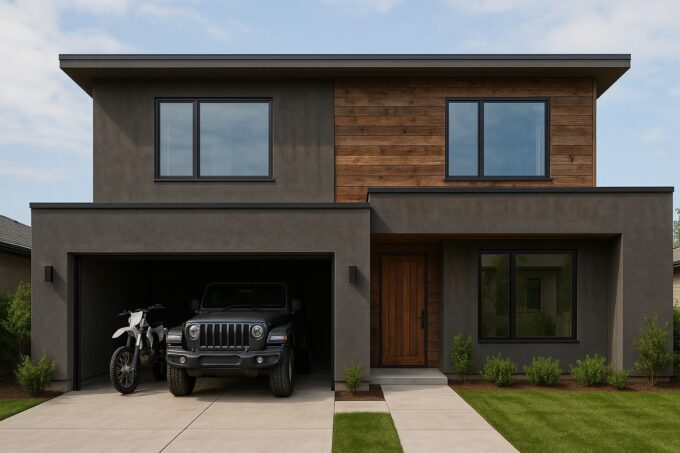 Rumah Industrial Minimalis Dua Lantai