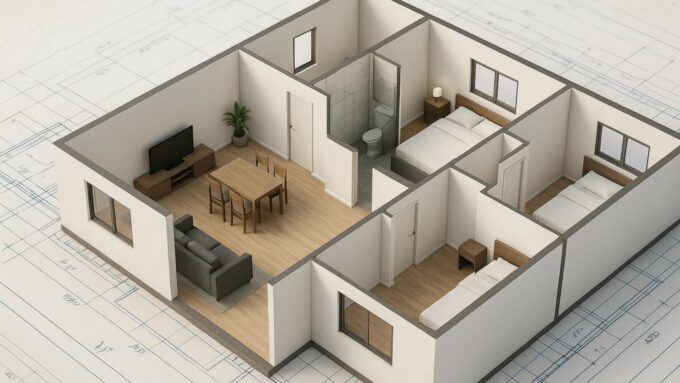 Denah Rumah Minimalis Sederhana Satu Lantai