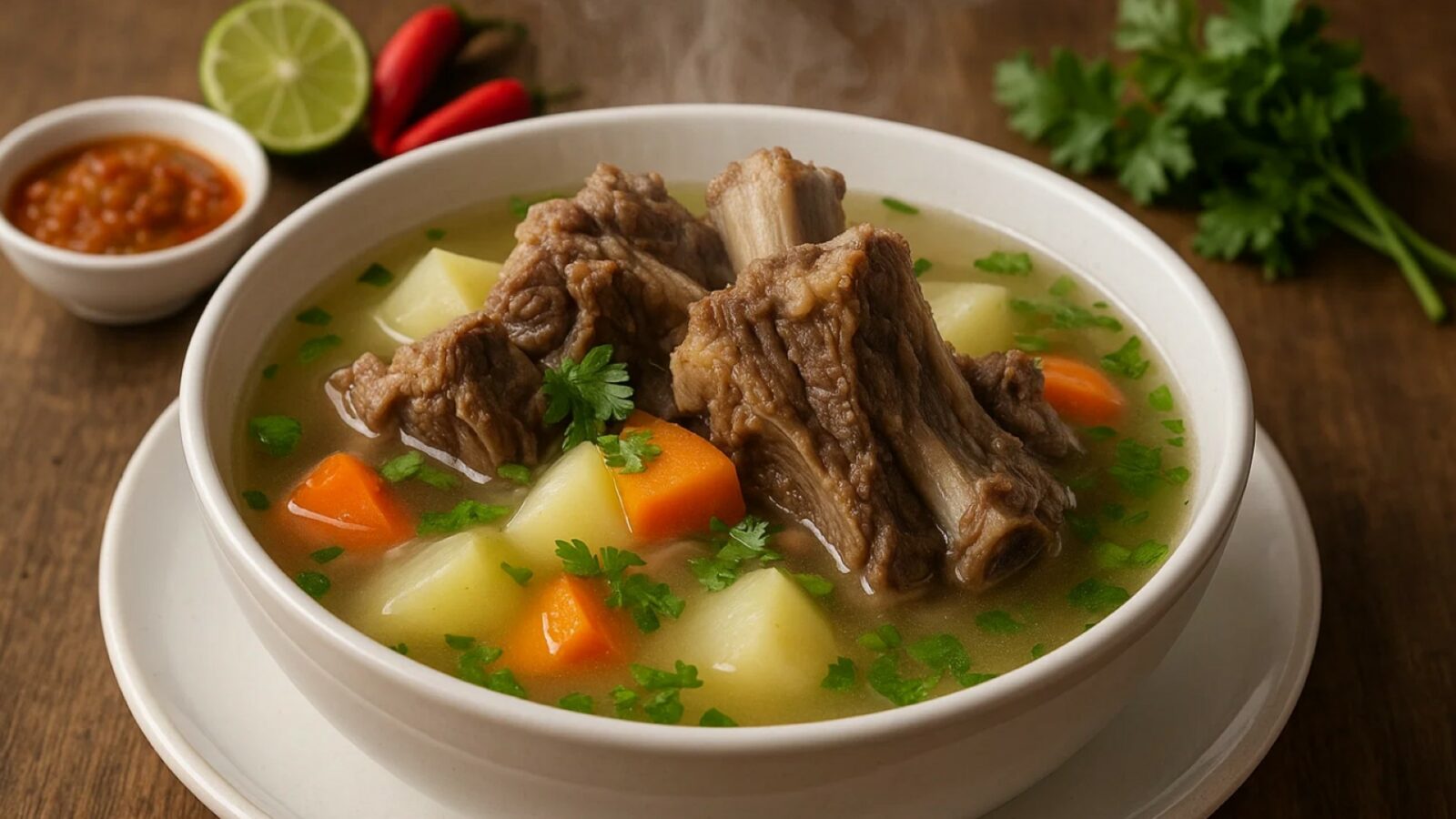 Sop Iga Sapi Bening ala Resto