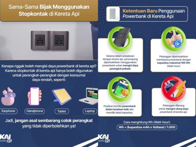 ATURAN BARU KAI: Power Bank GAK BOLEH Dicharge di Kereta