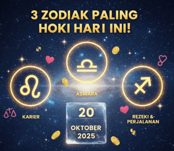 3 Zodiak Paling Hoki 20 Oktober 2025! Cek Ramalan Bintang Keberuntungan Hari Ini