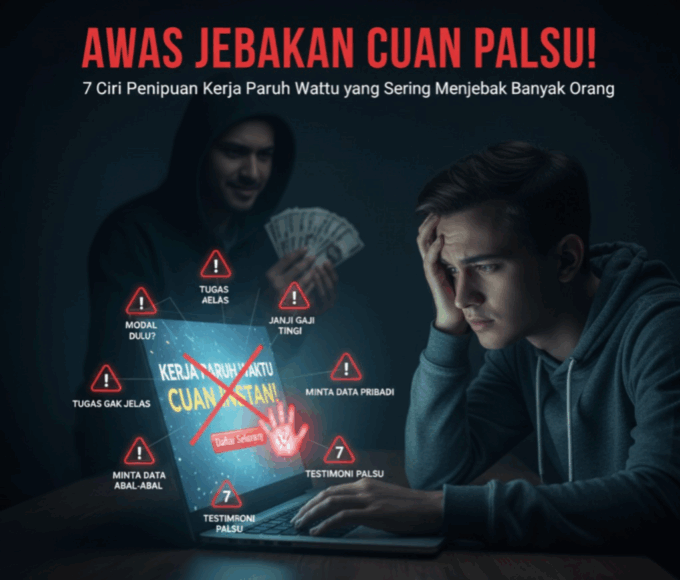 Awas Jebakan Cuan Palsu! 7 Ciri Penipuan Kerja Paruh Waktu yang Sering Menjebak Banyak Orang