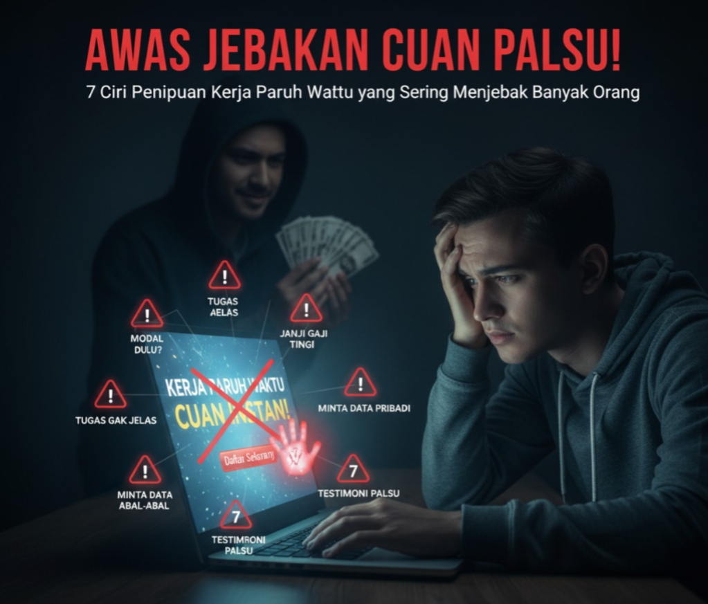Awas Jebakan Cuan Palsu! 7 Ciri Penipuan Kerja Paruh Waktu yang Sering Menjebak Banyak Orang