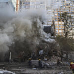 Serangan drone Rusia hantam ibu kota Ukraina, Kyiv. Foto: Anadolu