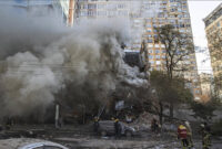 Serangan drone Rusia hantam ibu kota Ukraina, Kyiv. Foto: Anadolu