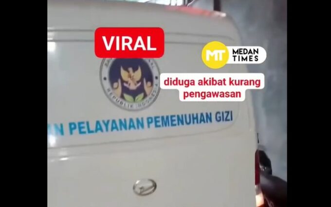 Mobil berlogo MBG dan SPPG yang membawa babi dan ayam. Foto: @medantimes