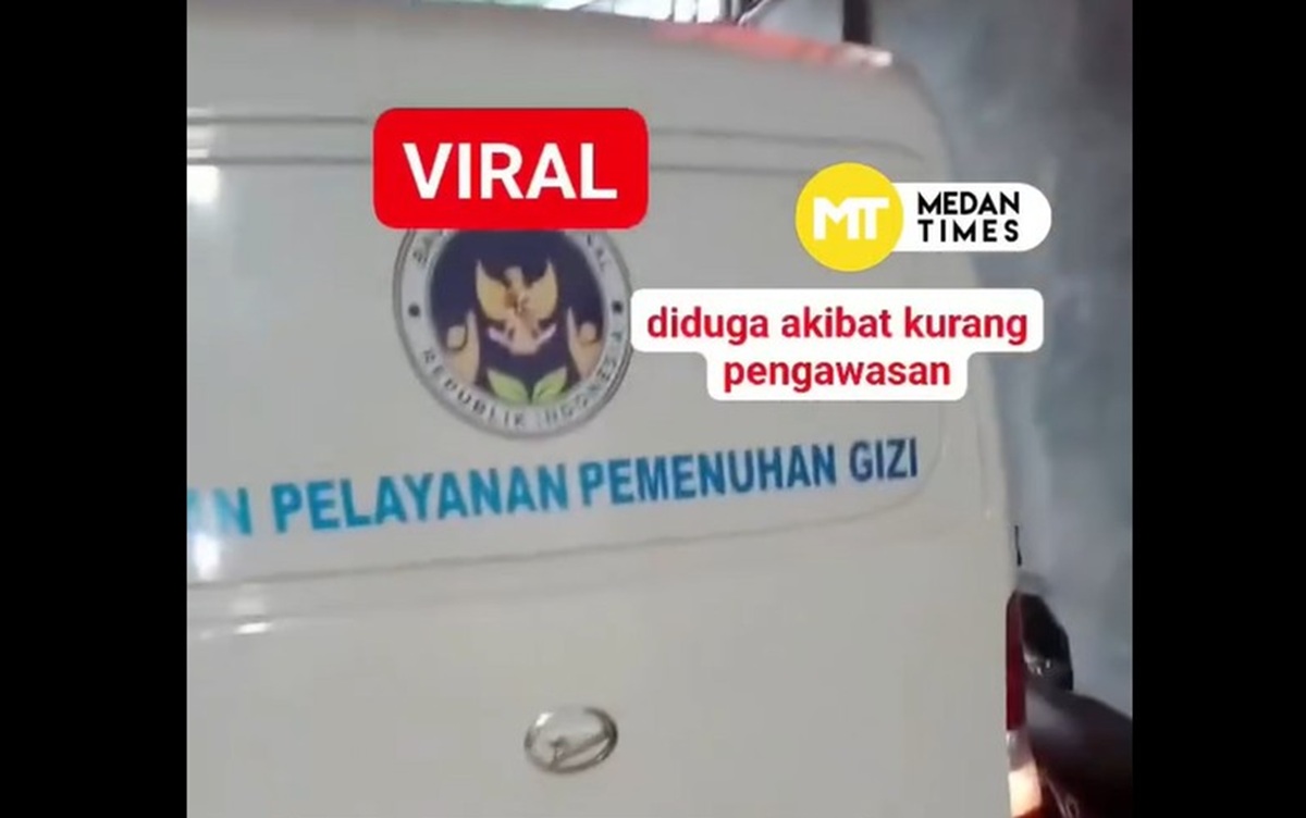 Mobil berlogo MBG dan SPPG yang membawa babi dan ayam. Foto: @medantimes