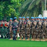 Panglima TNI Jenderal TNI Agus Subiyanto menginspeksi Satgas TNI Kontingen Garuda UNIFIL TA. 2025 di Lapangan Prima, Mabes TNI, Cilangkap, Jakarta Timur, Rabu (9/04/2025). Foto: tni.mil