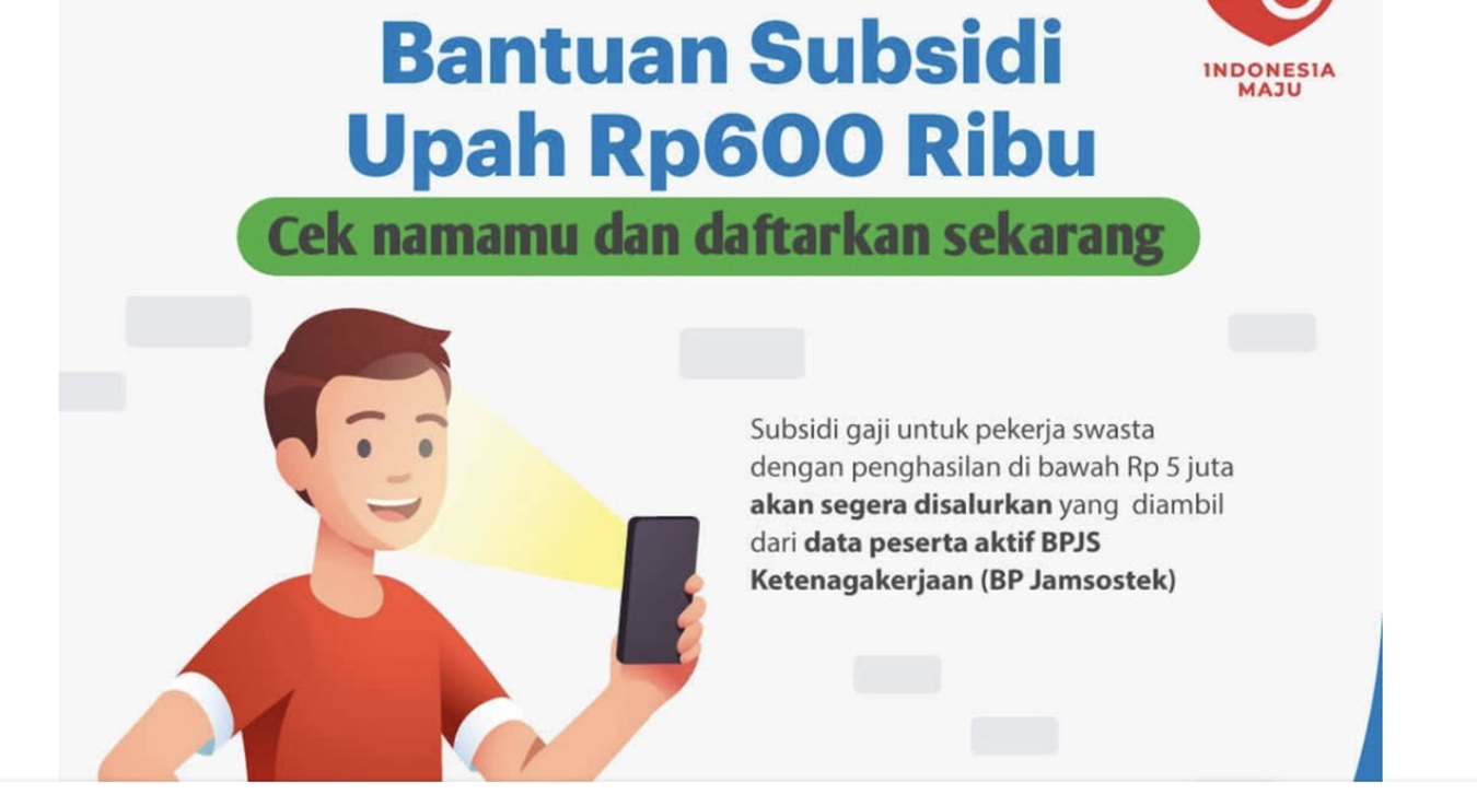 Subsidi Upah Rp600.000 Resmi DISTOP