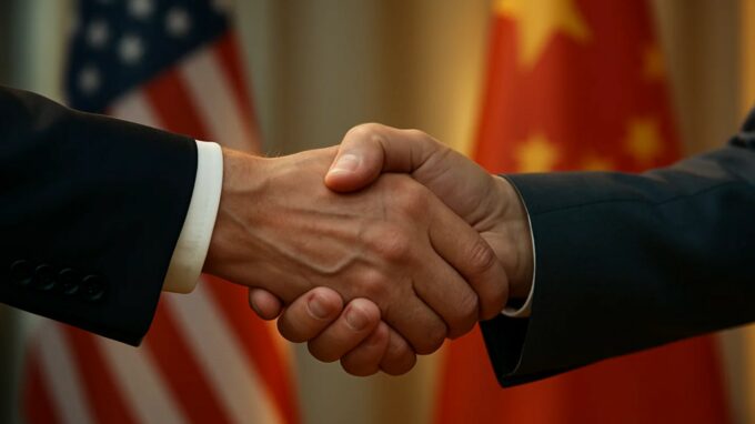 Trump dan Xi Jabat Tangan