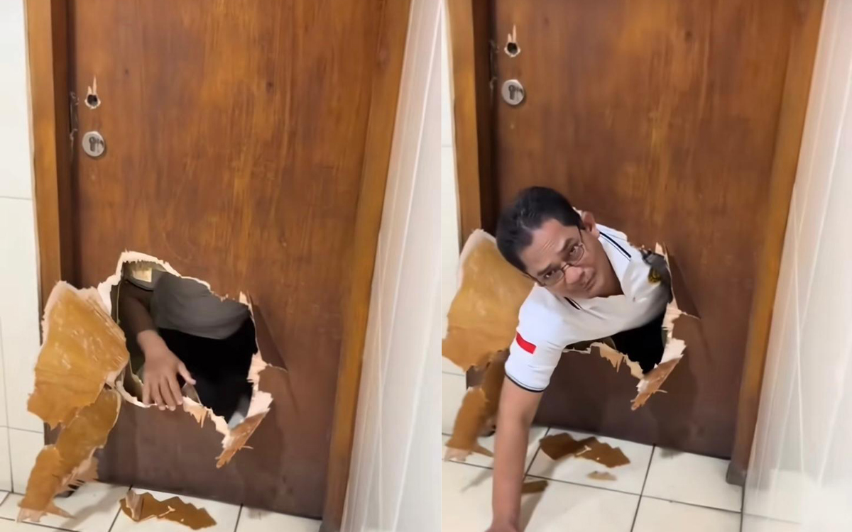 Pria Menolong Wanita yang Terkunci di Toilet