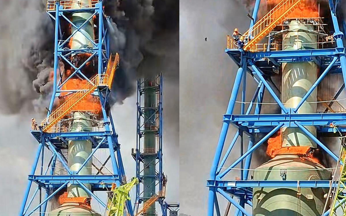 Kebakaran di Kawasan IMIP Morowali