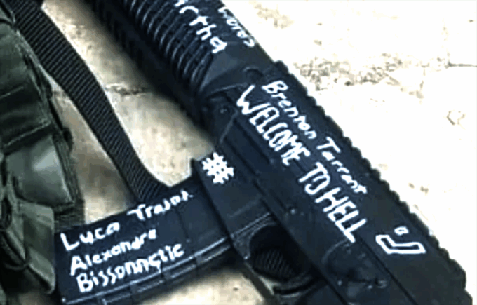 simbol ekstrem “14 Words” dan Brenton Tarrant