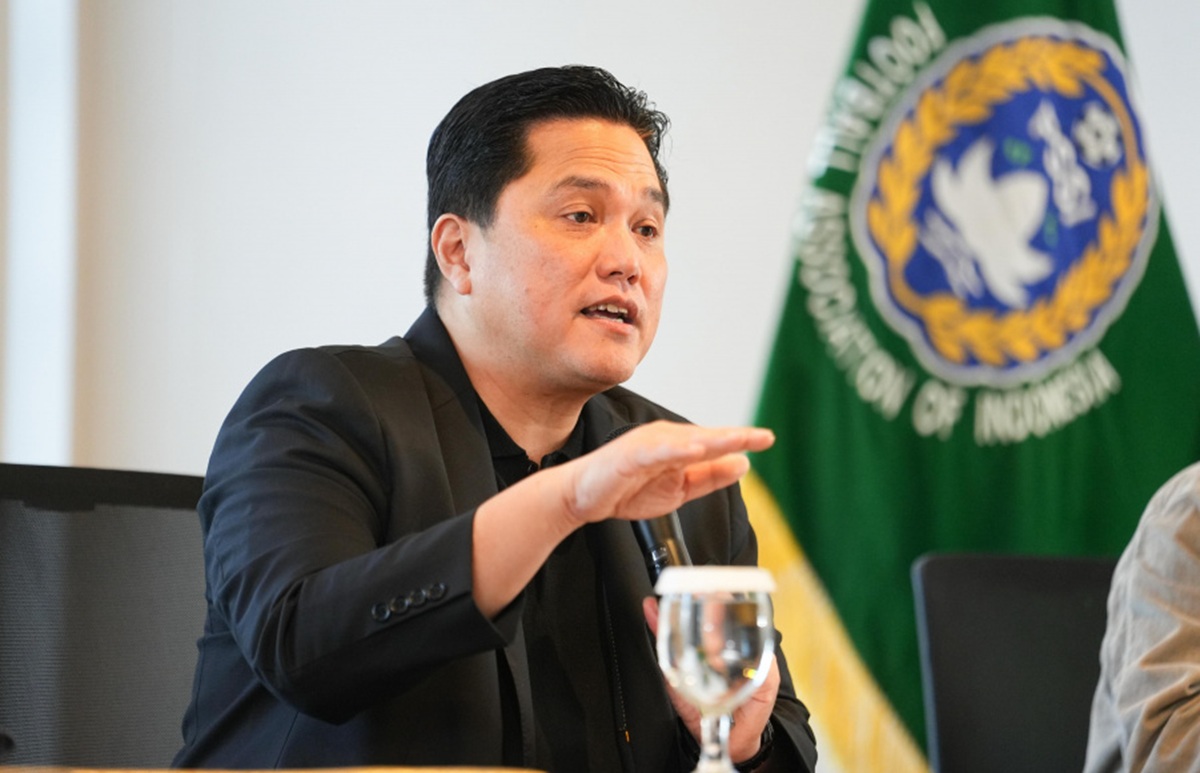 Ketum PSSI Erick Thohir sebut calon pelatih Timnas Indonesia belum mengerucut. Foto: PSSI