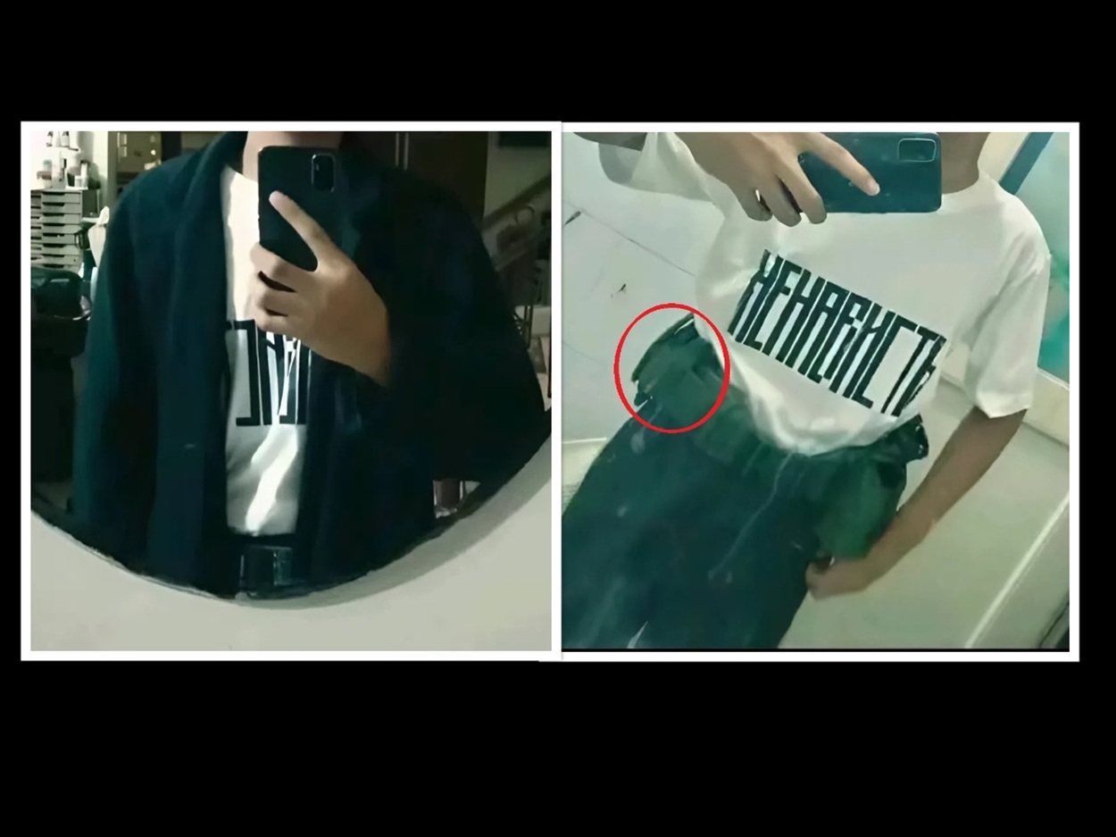 FOTO FN PELAKU BOM SMAN 72 BEREDAR! Mirror Selfie, Kopel Militer & 'Pistol' di Pinggang