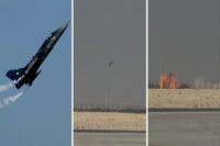 Jet tempur India jatuh saat beraksi di Dubai Air Show.