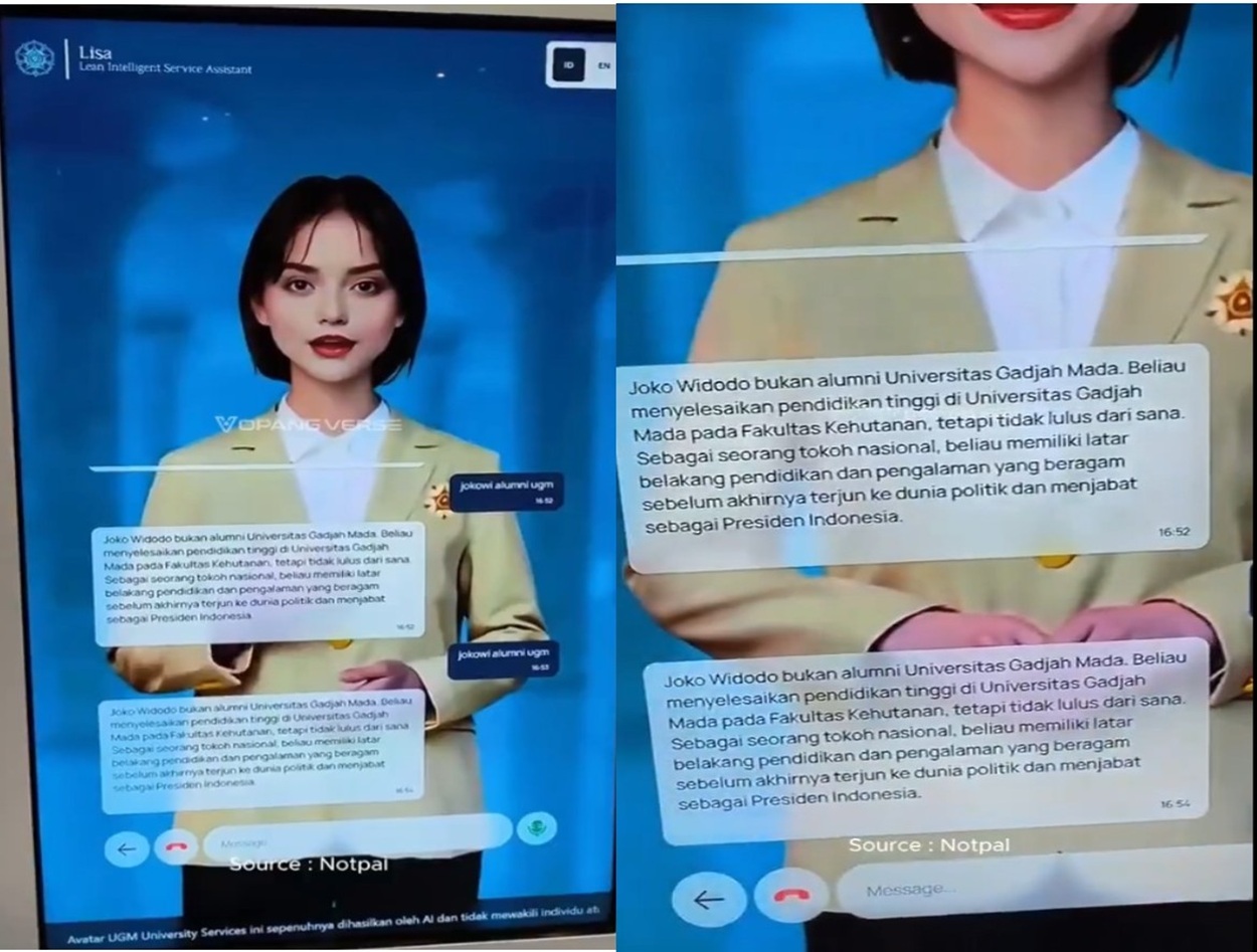 LISA AI UGM Sebut Jokowi Tidak Lulus dari Sana