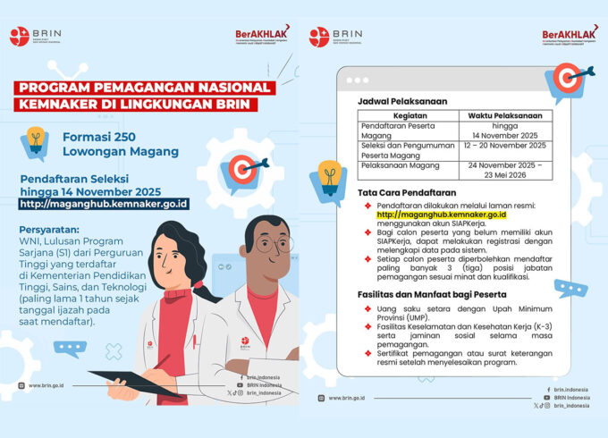 Program Pemagangan Nasional BRIN 2025