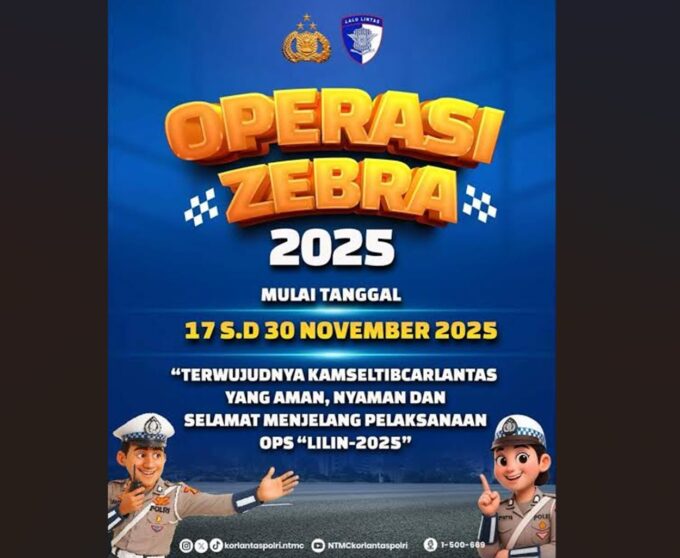 OPERASI ZEBRA 2025 DIMULAI, ETLE Jadi Senjata Utama, Tilang Manual Tetap Ada