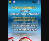 PEMUTIHAN PAJAK KENDARAAN JAKARTA! Bayar Pokoknya Saja, Denda Otomatis Dihapus