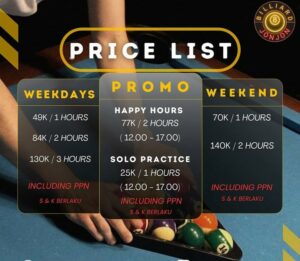 Promo dan Fun Match di Jon.Jon Biliard
