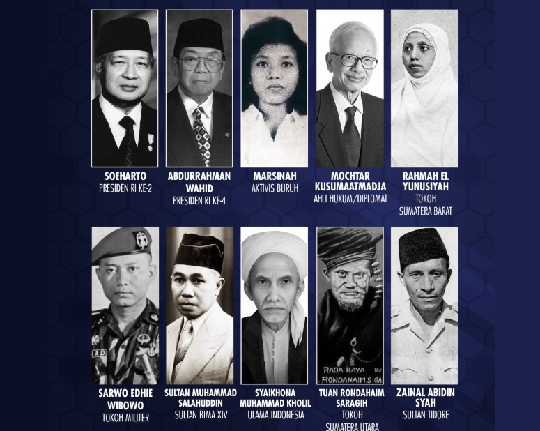 10 Pahlawan Nasional yang ditetapkan 2025