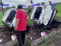KA Batara Kresna tabrak Toyota Rush