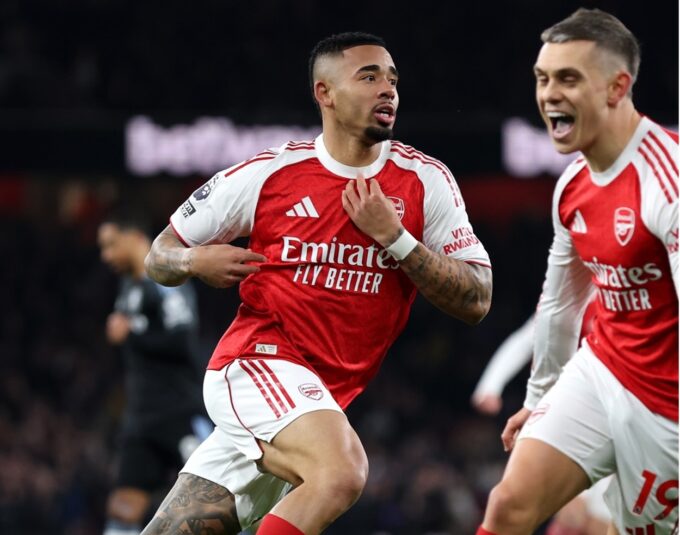 Hasil Premier League Arsenal vs Aston Villa