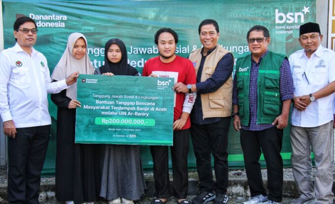 BSN Gelontorkan Dana Rp 1.350.000.000 Bantu Warga Aceh