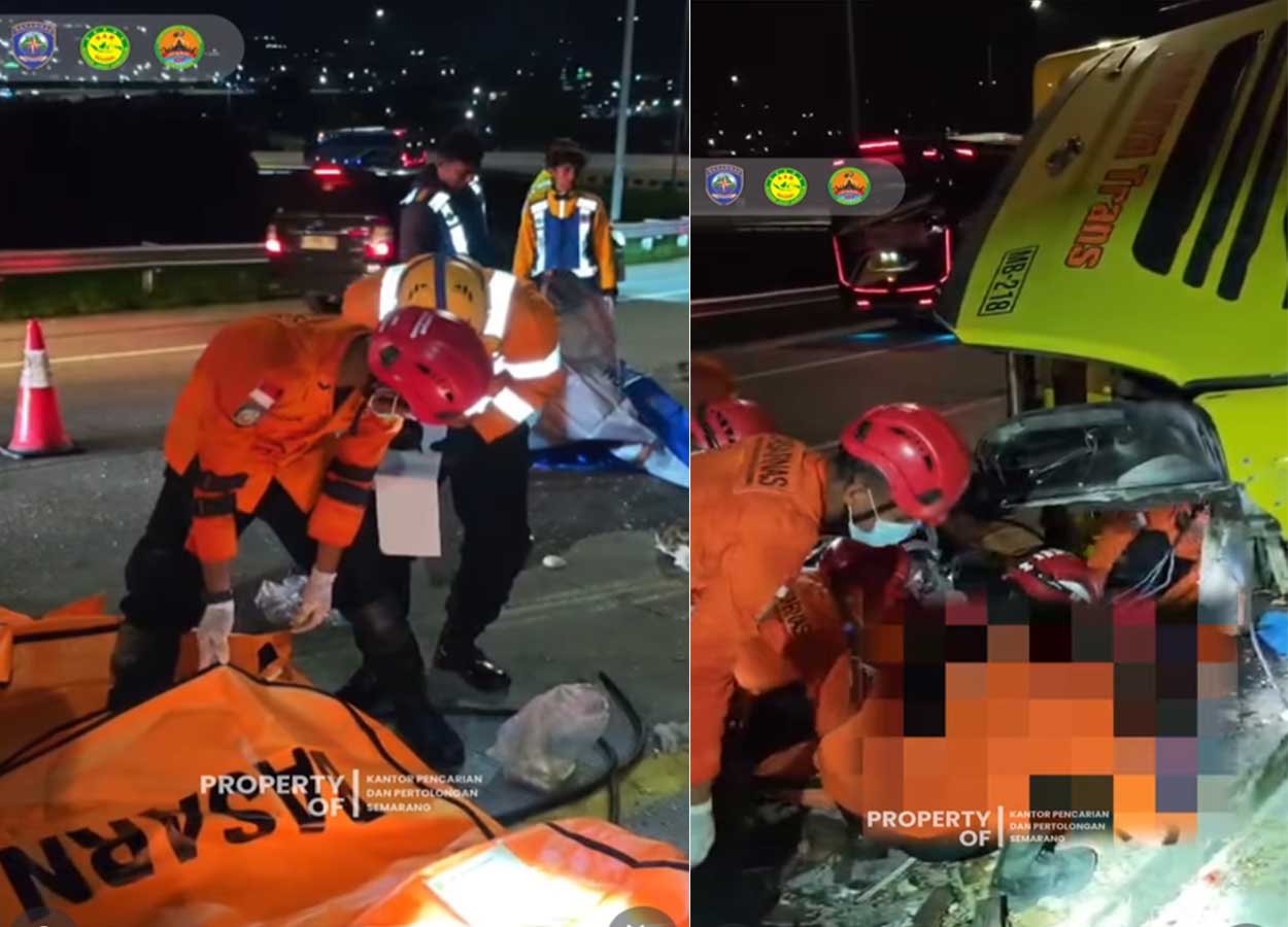 Kecelakaan Bus Tol Krapyak Semarang