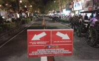 Kendaraan dilarang masuk Malioboro saat malam pergantian tahun.