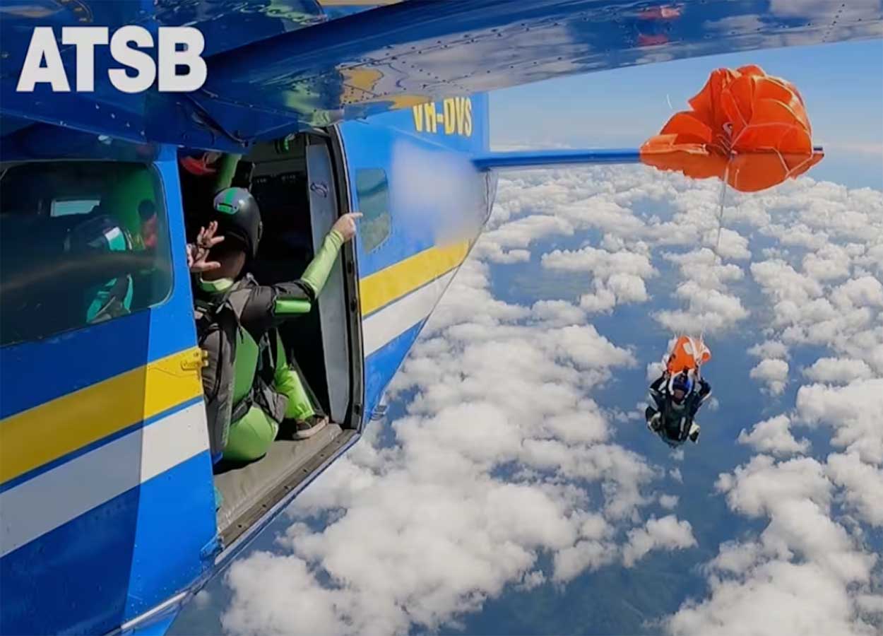 insiden skydiver Australia