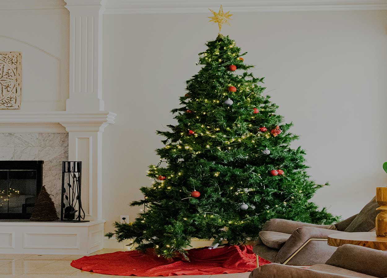 kebakaran pohon Natal