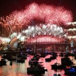 Perayaan tahun baru di Sydney, Australia.