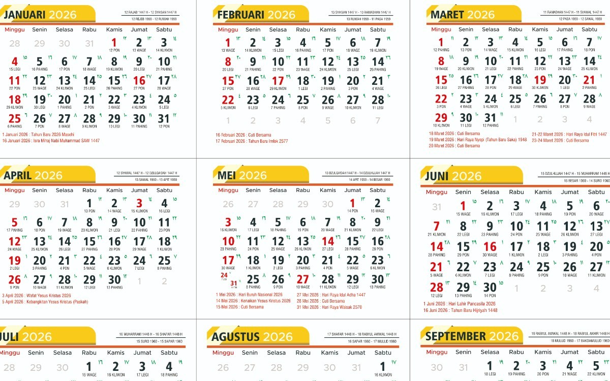 Kalender 2026